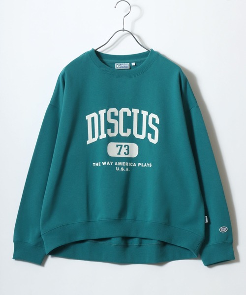 DISCUS（ディスカス）の「2026SS DISCUS/ディスカス オーバーサイズ 裏起毛 カレッジロゴ クルーネックスウェットトレーナー レディース（スウェット・レディース・オレンジ/スミクロ/ホワイト/アイボリー/グレー系その他/ブルーグリーン/グレー・L/M）」の18枚目の写真