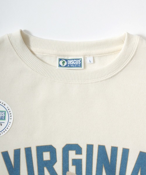 DISCUS（ディスカス）の「2026SS DISCUS/ディスカス オーバーサイズ 裏起毛 カレッジロゴ クルーネックスウェットトレーナー レディース（スウェット・レディース・オレンジ/スミクロ/ホワイト/アイボリー/グレー系その他/ブルーグリーン/グレー・L/M）」の22枚目の写真