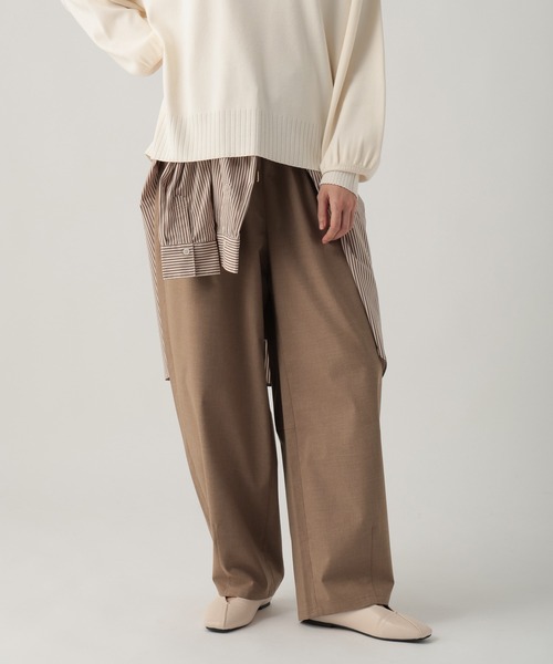 Elura（エルーラ）の「TRストレッチワイドパンツ/637808（その他パンツ・レディース・グレー/ブラック/ベージュ・MEDIUM/LARGE）」の3枚目の写真