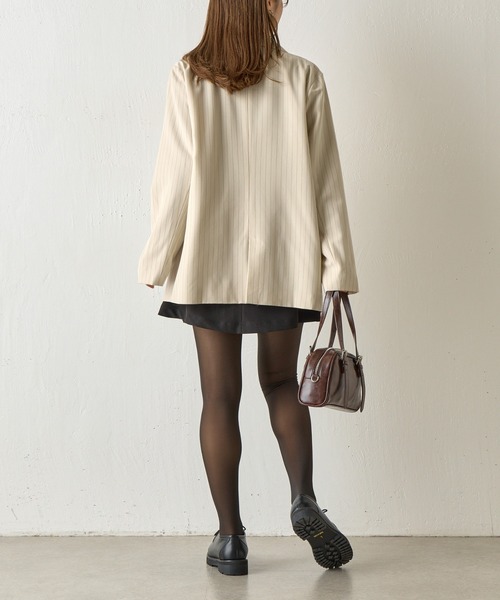 COLONY 2139（コロニートゥーワンスリーナイン）の「【セットアップ対応】ストライプダブルテーラードジャケット（テーラードジャケット・レディース・アイボリー/ネイビー/グレー・FREE）」の11枚目の写真