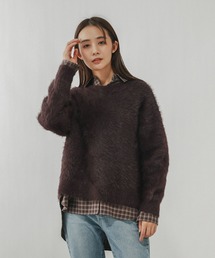 GLOBAL WORK | シャギークルーネックプルオーバー/611263(ニット/セーター)