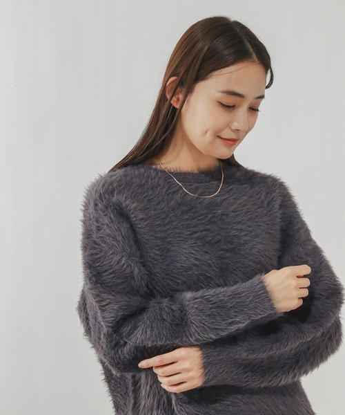 セール】シャギークルーネックプルオーバー/611263（ニット/セーター