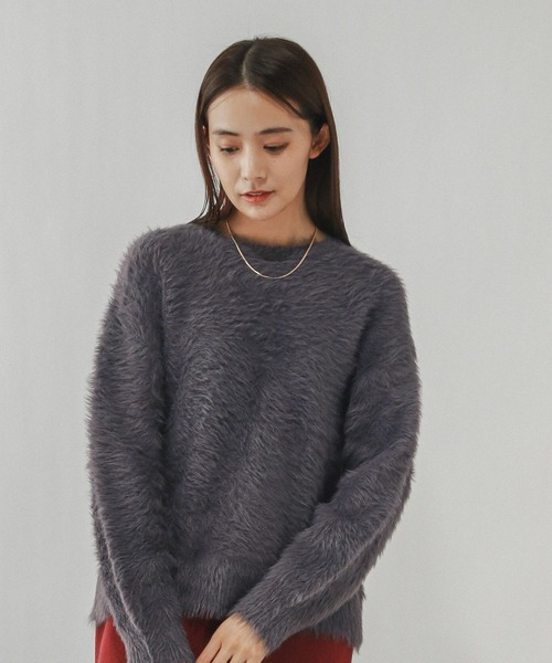 セール】シャギークルーネックプルオーバー/611263（ニット/セーター