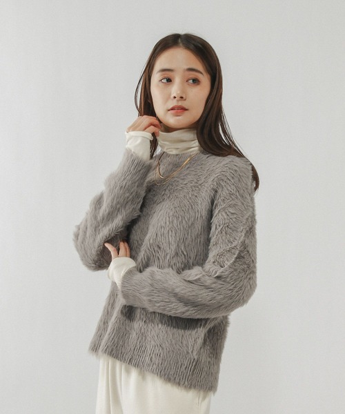 セール】シャギークルーネックプルオーバー/611263（ニット/セーター