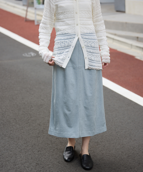 SLOBE IENA（スローブイエナ）の「カラースエードタイトスカート（スカート・レディース・サックスブルー/ダークパープル・FREE）」の14枚目の写真