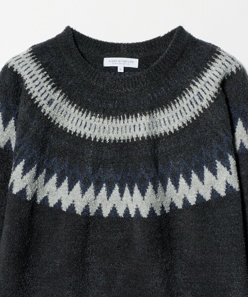 フェザーヤーン ノルディック ニット-ウォッシャブル-＜A DAY IN THE