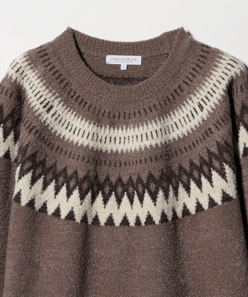 今期物　ユナイテッドアローズ ニット フェザーヤーン ノルディック ニット-ウォッシャブル-＜A DAY IN THE