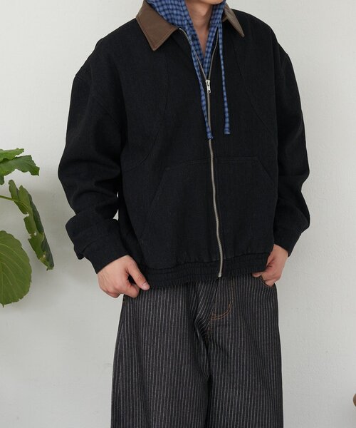 CIAOPANIC（チャオパニック）の「襟切替コットンツイードジャケット（ブルゾン・レディース・ブラック/ホワイト/インディゴブルー・MEDIUM/LARGE）」の19枚目の写真