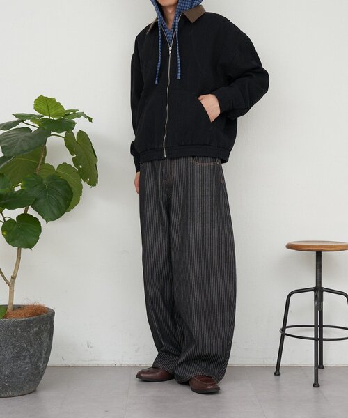 CIAOPANIC（チャオパニック）の「襟切替コットンツイードジャケット（ブルゾン・レディース・ブラック/ホワイト/インディゴブルー・MEDIUM/LARGE）」の20枚目の写真