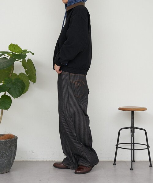 CIAOPANIC（チャオパニック）の「襟切替コットンツイードジャケット（ブルゾン・レディース・ブラック/ホワイト/インディゴブルー・MEDIUM/LARGE）」の21枚目の写真