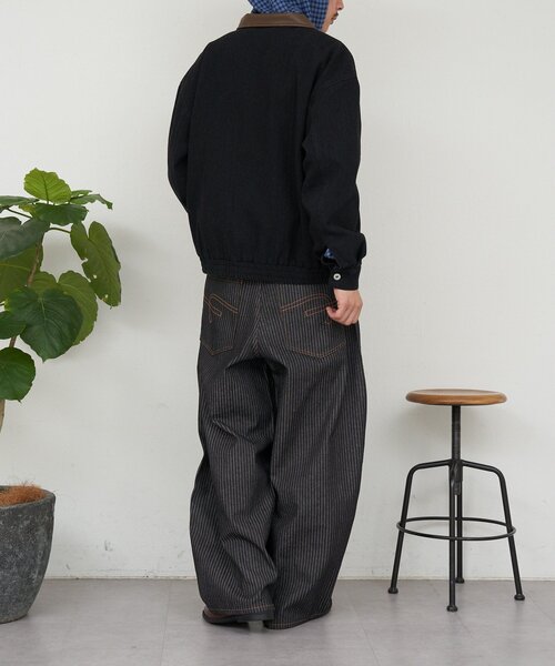 CIAOPANIC（チャオパニック）の「襟切替コットンツイードジャケット（ブルゾン・レディース・ブラック/ホワイト/インディゴブルー・MEDIUM/LARGE）」の22枚目の写真