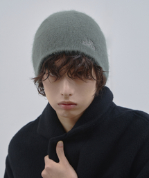 LAD EDITION（ラッドエディション）の「LAD Angora Logo Knit Beanie_Khaki Gray（ニットキャップ/ビーニー）」