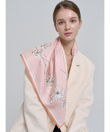 DAL（ダル）の「Blossom Square Silk Scarf Pink（バンダナ/スカーフ）」
