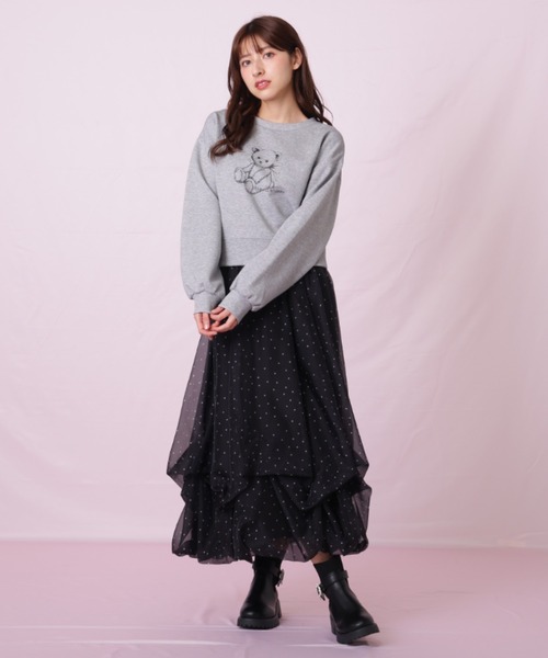 JILL by JILL STUART(ジルバイジルスチュアート)の「◇<BEARシリーズ>プリントスウェット(スウェット・レディース・グレー/ネイビー/ホワイト・FREE)」の12枚目の写真