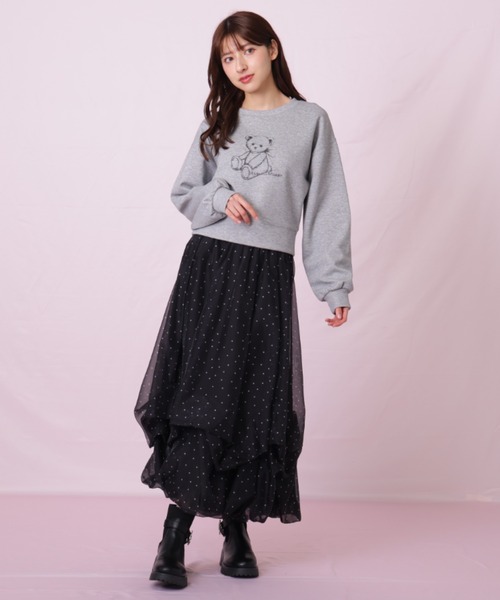 JILL by JILL STUART(ジルバイジルスチュアート)の「◇<BEARシリーズ>プリントスウェット(スウェット・レディース・グレー/ネイビー/ホワイト・FREE)」の13枚目の写真