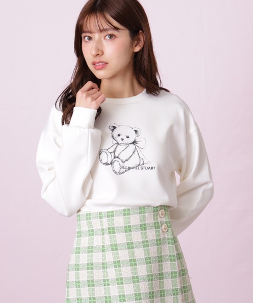 JILL by JILL STUART(ジルバイジルスチュアート)の「◇<BEARシリーズ>プリントスウェット(スウェット・レディース・グレー/ネイビー/ホワイト・FREE)」の4枚目の写真