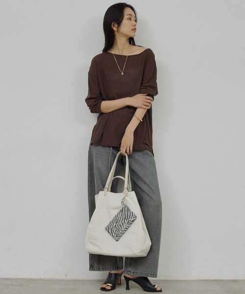 GALLARDAGALANTE(ガリャルダガランテ)の「【WEB限定カラーあり】【2.718】ダブルハンドルトート(トートバッグ・レディース・ホワイト/ブラック系その他2/ブラック/オフホワイト・FREE)」の19枚目の写真