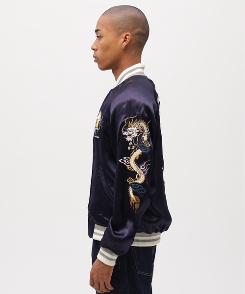 AVIREX（アヴィレックス）の「《直営店限定》SOUVENIR JACKET "DRAGON & CHERRY BLOSSOMS" / スーベニアジャケット ドラゴン アンド チェリーブロッサム / AVIREX / アヴィレックス（スカジャン・メンズ・ブラック・X-LARGE/LARGE/MEDIUM/XX-LARGE）」の6枚目の写真