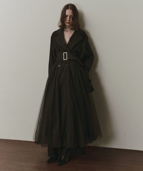 LA BELLE ETUDE（ラベルエチュード）の「ドレスチュールトレンチ（トレンチコート・レディース・ブラック/ライトベージュ/カーキ・0/1）」の11枚目の写真