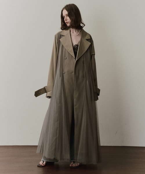 LA BELLE ETUDE（ラベルエチュード）の「ドレスチュールトレンチ（トレンチコート・レディース・ブラック/ライトベージュ/カーキ・0/1）」の9枚目の写真
