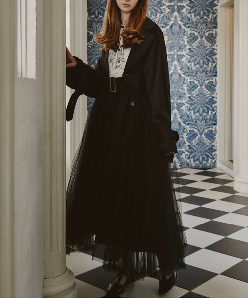 LA BELLE ETUDE（ラベルエチュード）の「ドレスチュールトレンチ（トレンチコート・レディース・ブラック/ライトベージュ/カーキ・0/1）」の6枚目の写真