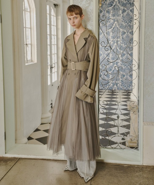 LA BELLE ETUDE（ラベルエチュード）の「ドレスチュールトレンチ（トレンチコート・レディース・ブラック/ライトベージュ/カーキ・0/1）」の4枚目の写真