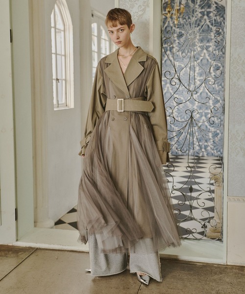 LA BELLE ETUDE（ラベルエチュード）の「ドレスチュールトレンチ（トレンチコート・レディース・ブラック/ライトベージュ/カーキ・0/1）」の13枚目の写真