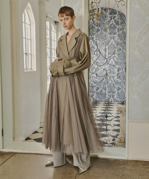 LA BELLE ETUDE（ラベルエチュード）の「ドレスチュールトレンチ（トレンチコート・レディース・ブラック/ライトベージュ/カーキ・0/1）」の15枚目の写真