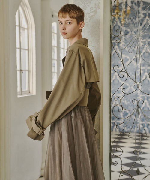 LA BELLE ETUDE（ラベルエチュード）の「ドレスチュールトレンチ（トレンチコート・レディース・ブラック/ライトベージュ/カーキ・0/1）」の16枚目の写真