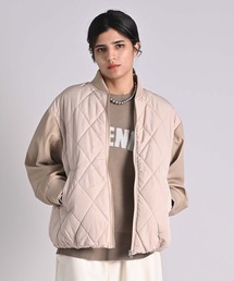 Anside（アンサイド）の「キルト×フェイクレザーブルゾン（ブルゾン）」