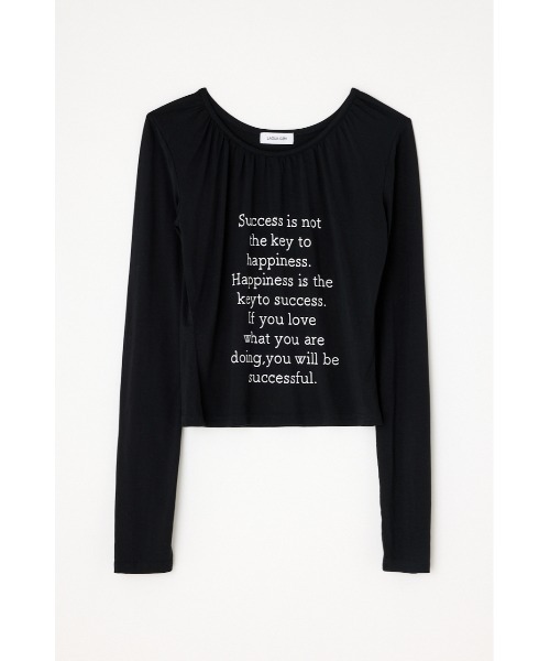 LAGUA GEM(ラグアジェム)の「NECK GATHER PRINT トップス(Tシャツ/カットソー・レディース・杢グレー/アイボリー/ブラック・FREE)」の22枚目の写真