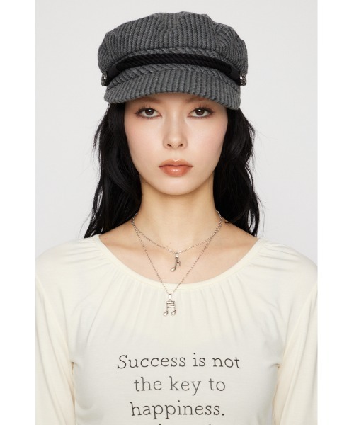 LAGUA GEM(ラグアジェム)の「NECK GATHER PRINT トップス(Tシャツ/カットソー・レディース・杢グレー/アイボリー/ブラック・FREE)」の7枚目の写真