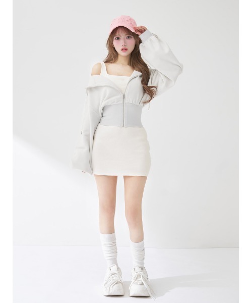 Darich（ダーリッチ）の「シェイプリブカットミニワンピース