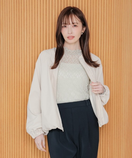 GLACIER lusso（グラシアルッソ）の「【ＵＶカット・抗菌防臭】裾バルーンブルゾン（ブルゾン・レディース・ピンク系/ネイビー/アイボリー/イエロー系その他・L/LL/M/S）」の9枚目の写真