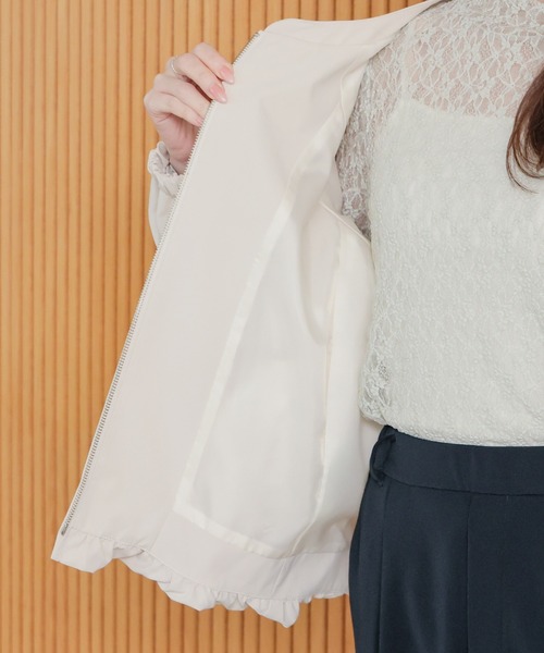 GLACIER lusso（グラシアルッソ）の「【ＵＶカット・抗菌防臭】裾バルーンブルゾン（ブルゾン・レディース・ピンク系/ネイビー/アイボリー/イエロー系その他・L/LL/M/S）」の10枚目の写真