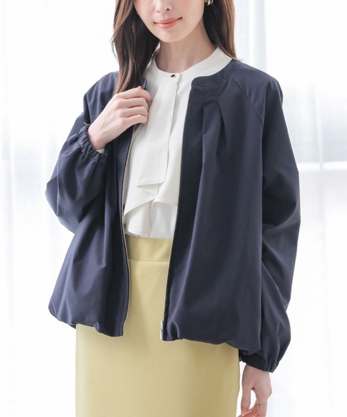 GLACIER lusso（グラシアルッソ）の「【ＵＶカット・抗菌防臭】裾バルーンブルゾン（ブルゾン・レディース・ピンク系/ネイビー/アイボリー/イエロー系その他・L/LL/M/S）」の13枚目の写真