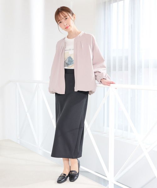 GLACIER lusso（グラシアルッソ）の「【ＵＶカット・抗菌防臭】裾バルーンブルゾン（ブルゾン・レディース・ピンク系/ネイビー/アイボリー/イエロー系その他・L/LL/M/S）」の16枚目の写真