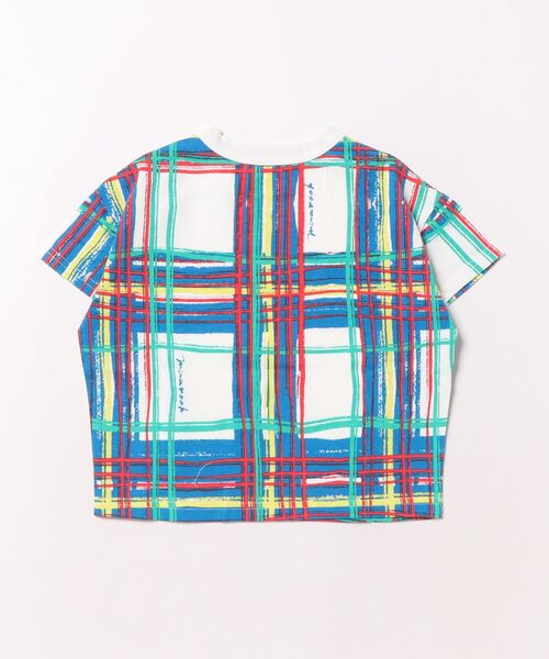 maarook(マルーク)の「ブラッシュチェックPT天竺Tシャツ(Tシャツ/カットソー・キッズ・ブルー・130cm/120cm/110cm/100cm/90cm)」の2枚目の写真
