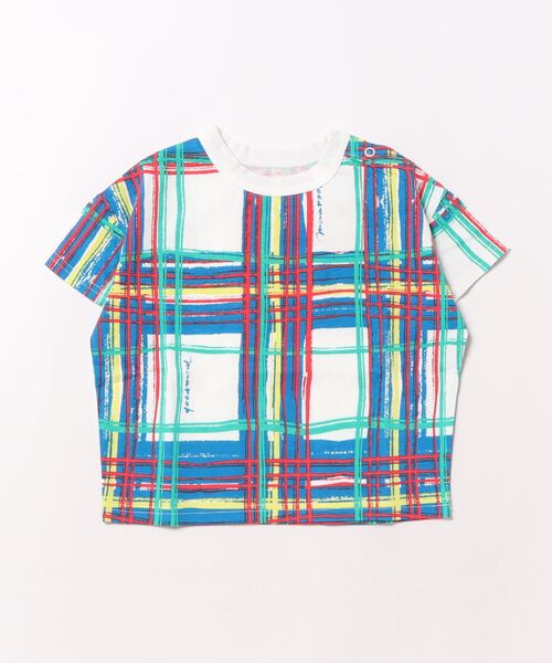 maarook(マルーク)の「ブラッシュチェックPT天竺Tシャツ(Tシャツ/カットソー・キッズ・ブルー・130cm/120cm/110cm/100cm/90cm)」の10枚目の写真