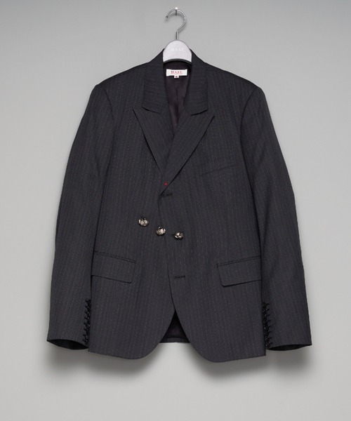 MASU(エムエーエスユー)の「【M A S U】RED BAR TACK TAILORED JACKET(テーラードジャケット・メンズ・ブラック/ダークグレー・44/46)」の2枚目の写真