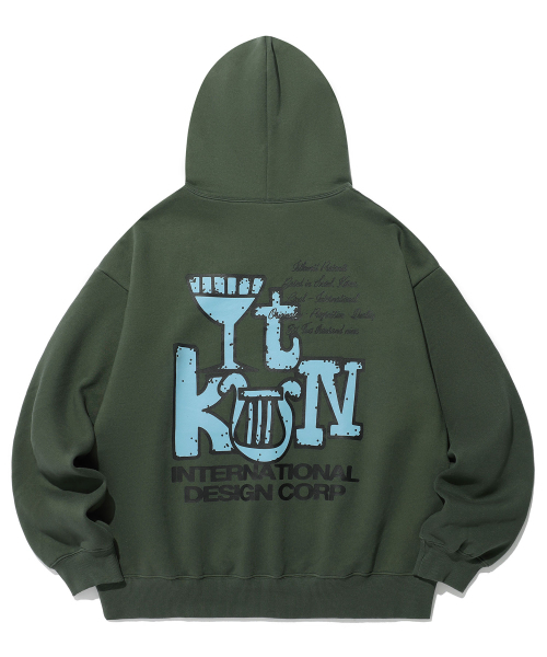 ISTKUNST（イストクンスト）の「MYTH LOGO HOODIE_KHAKI(IK2DFMM420A)（パーカー・レディース・カーキ・S/M/L）」の2枚目の写真