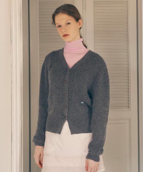 ROLAROLA(ロラロラ)の「ANGORA HAIRY BALLOON CARDIGAN GRAY(カーディガン/ボレロ・レディース・グレー・FREE)」の1枚目の写真