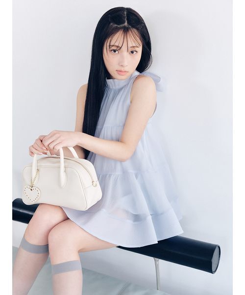 LILY BROWN（リリーブラウン）の「アメスリティアードブラウス（シャツ/ブラウス・レディース・アイボリー/ブラック/ライトブルー/イエロー/ブラウン・F）」の4枚目の写真