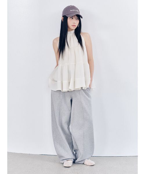 LILY BROWN（リリーブラウン）の「アメスリティアードブラウス（シャツ/ブラウス・レディース・アイボリー/ブラック/ライトブルー/イエロー/ブラウン・F）」の9枚目の写真