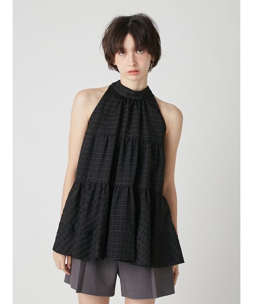 LILY BROWN（リリーブラウン）の「アメスリティアードブラウス（シャツ/ブラウス・レディース・アイボリー/ブラック/ライトブルー/イエロー/ブラウン・F）」の19枚目の写真