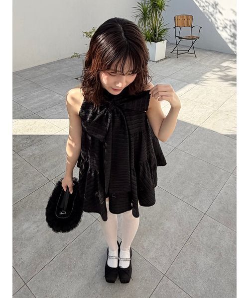 LILY BROWN（リリーブラウン）の「アメスリティアードブラウス（シャツ/ブラウス・レディース・アイボリー/ブラック/ライトブルー/イエロー/ブラウン・F）」の22枚目の写真