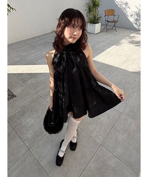 LILY BROWN(リリーブラウン)の「アメスリティアードブラウス(シャツ/ブラウス・レディース・アイボリー/ブラック/ライトブルー/イエロー/ブラウン・F)」の3枚目の写真