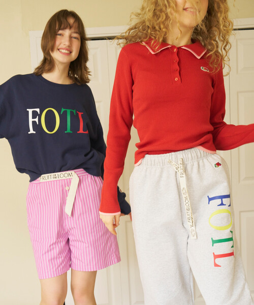 FREAK'S STORE(フリークスストア)の「FRUIT OF THE LOOM×FREAK'S STOR/フルーツオブザルーム 別注 裏毛 ロゴ プリントスウェット(スウェット・レディース・ライトグレー/ピンク/レッド/ネイビー・フリ-)」の8枚目の写真