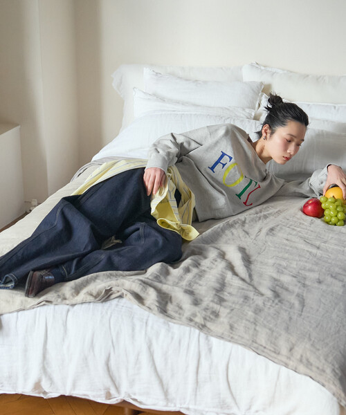 FREAK'S STORE(フリークスストア)の「FRUIT OF THE LOOM×FREAK'S STOR/フルーツオブザルーム 別注 裏毛 ロゴ プリントスウェット(スウェット・レディース・ライトグレー/ピンク/レッド/ネイビー・フリ-)」の15枚目の写真