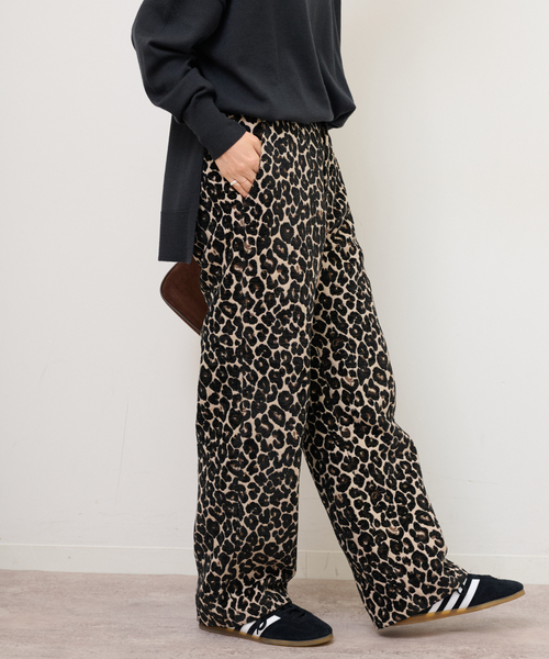 JOURNAL STANDARD relume(ジャーナルスタンダード レリューム)の「《WEB限定追加》レオパードジャガードパンツ(その他パンツ・レディース・ベージュ・36/38)」の9枚目の写真